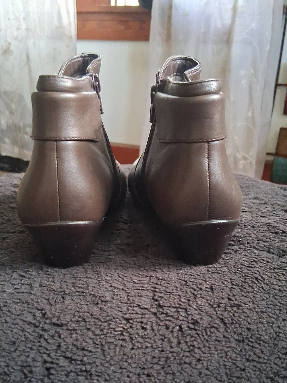 Women’s Brown Leather Ankle Booties N5 Comfort